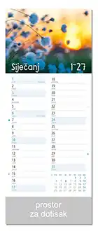 KALENDARI-2027 CVJETNI PLANER SIJEČANJ