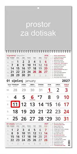 KALENDARI-2027 KATOLIČKI CRVENI