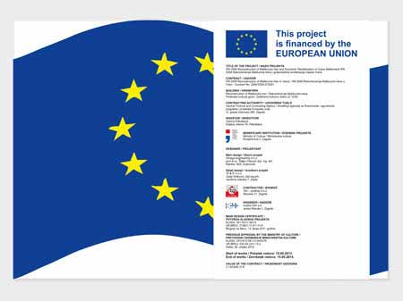 NATPISNE PLOČE VEZANO ZA PROVOĐENJE PROJEKATA EUROPSKE UNIJE ZA POTREBE EU VIDLJIVOSTI, INFORMACIJSKE I TRAJNE NATPISNE PLOČE